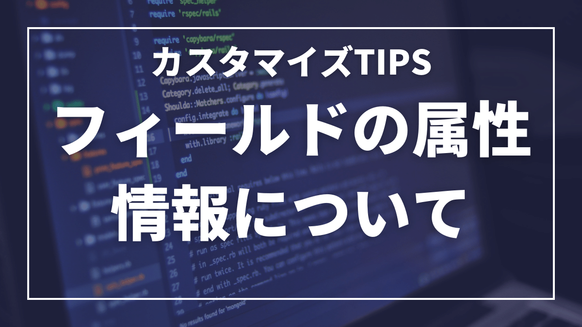 フィールドの属性情報、UIタイプについて