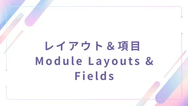 【管理者機能】レイアウト＆項目 (Module Layouts & Fields) - 操作マニュアル